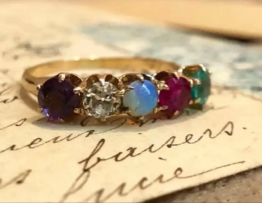 y*u様 30万円程で購入✨アンティーク✨メッセージリング✨ adore ゴール