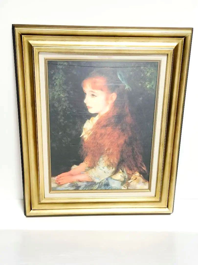 少女イレーヌ ルノワール 6号 立体複製名画 額装