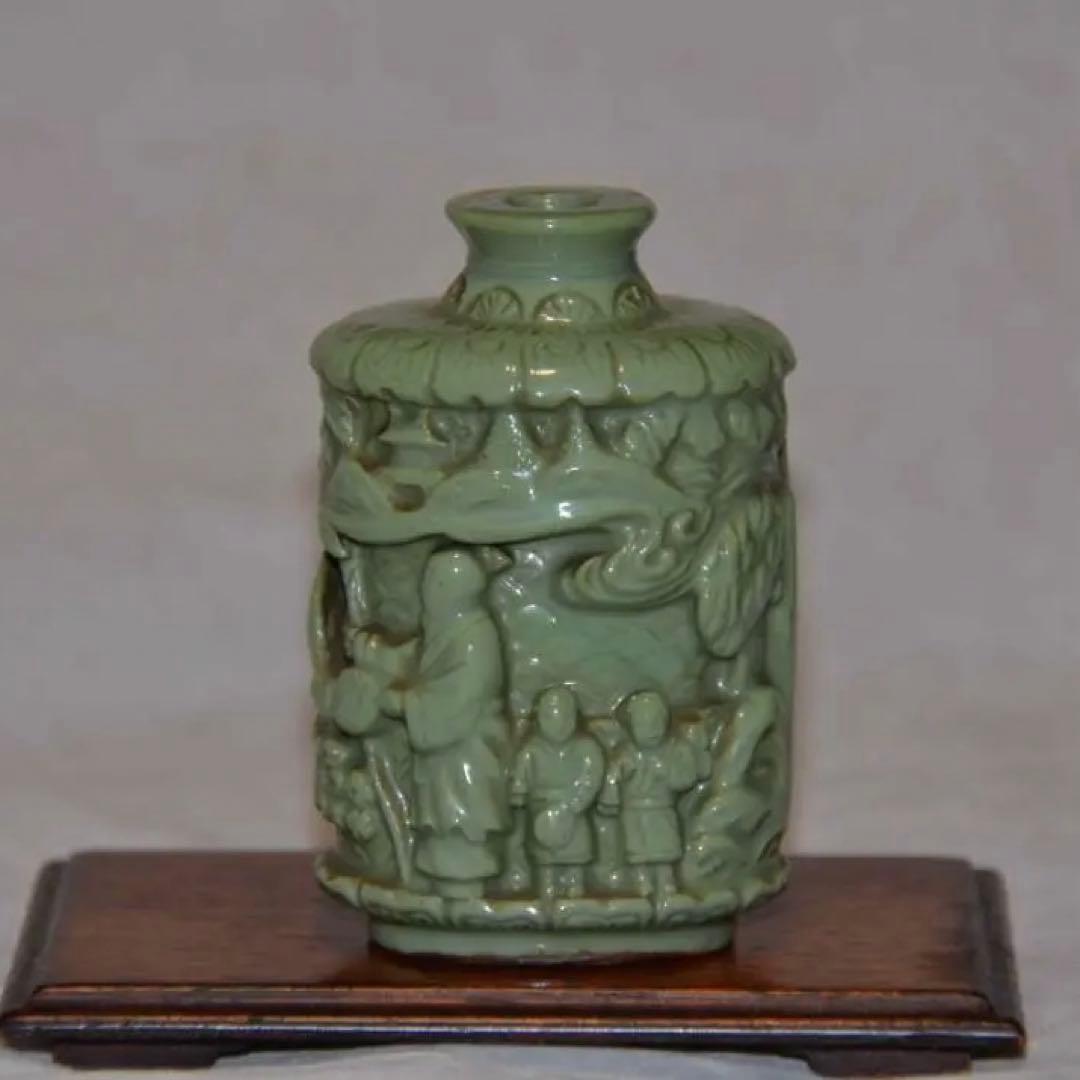 焼物　陶器　青磁　中国　鼻煙壺