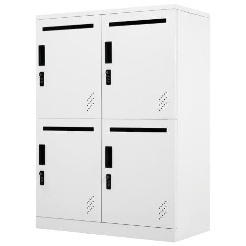 パーソナルロッカー 4人用 2段 スチール製 キャビネット 収納棚 スリム 収納