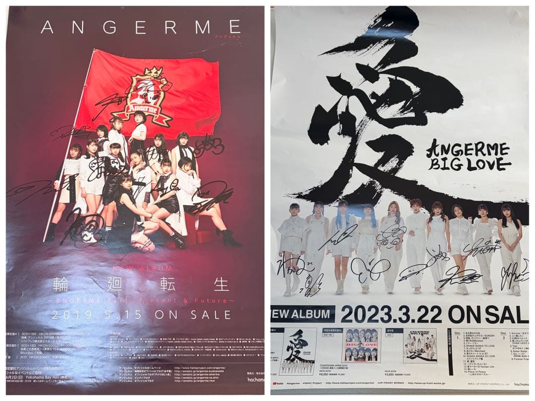 【2枚セット】【全員直筆サイン】　アンジュルム ポスター