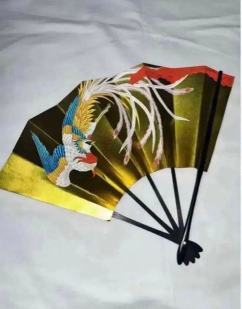 金色に鳳凰の飾り扇子