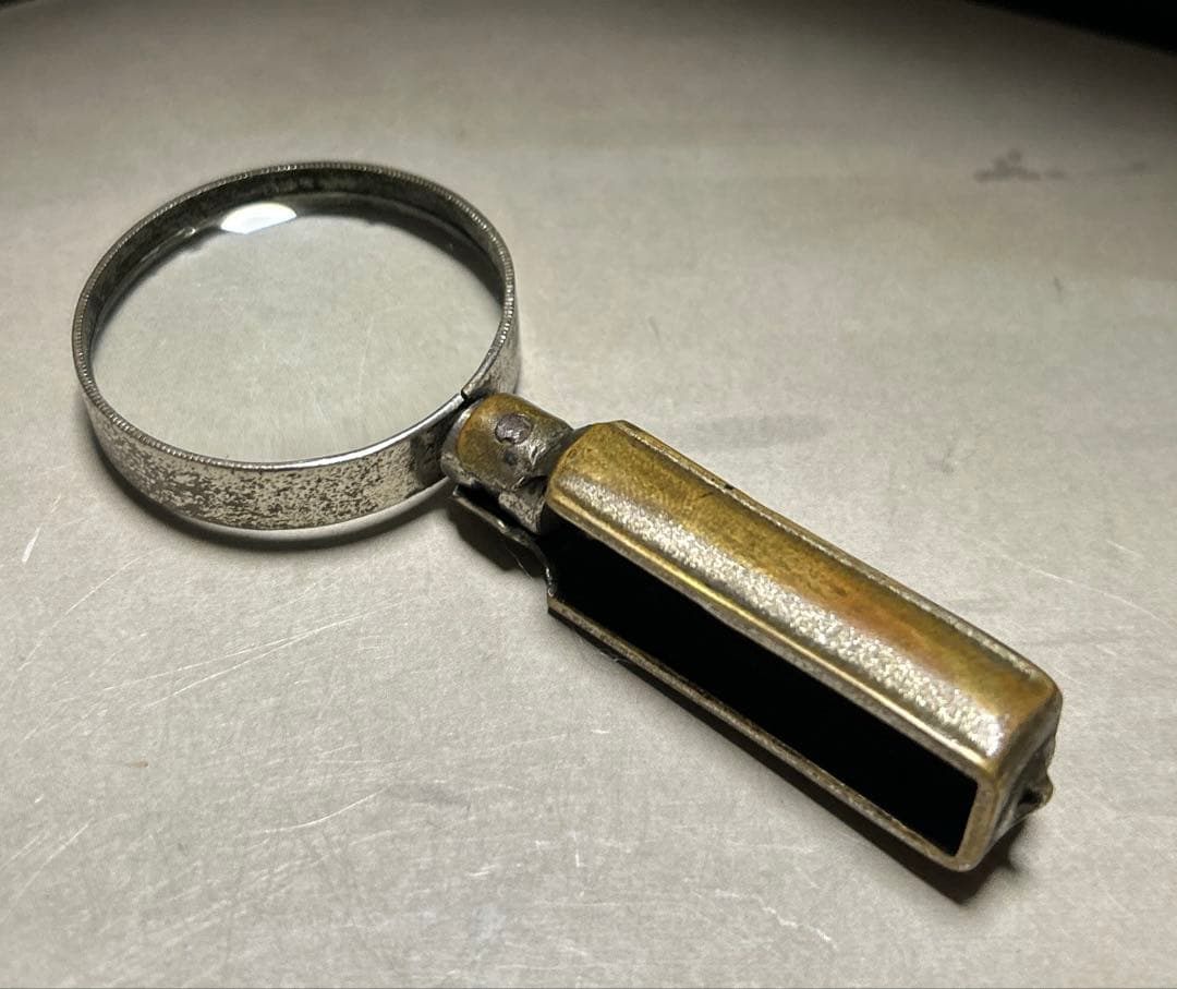 アンティーク コンパクト虫眼鏡