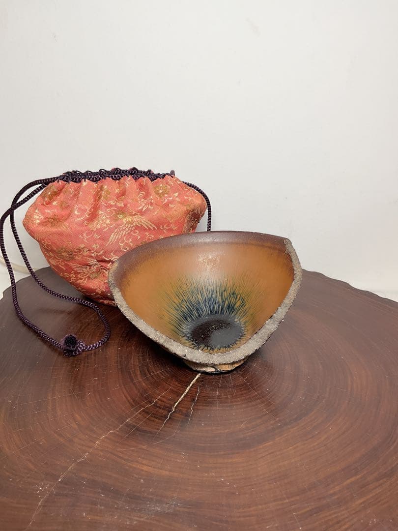 ★唐物古玩古董★宋時代　建窯 希少品 金兔毫 禾目天目茶碗　骨董品 アンティーク