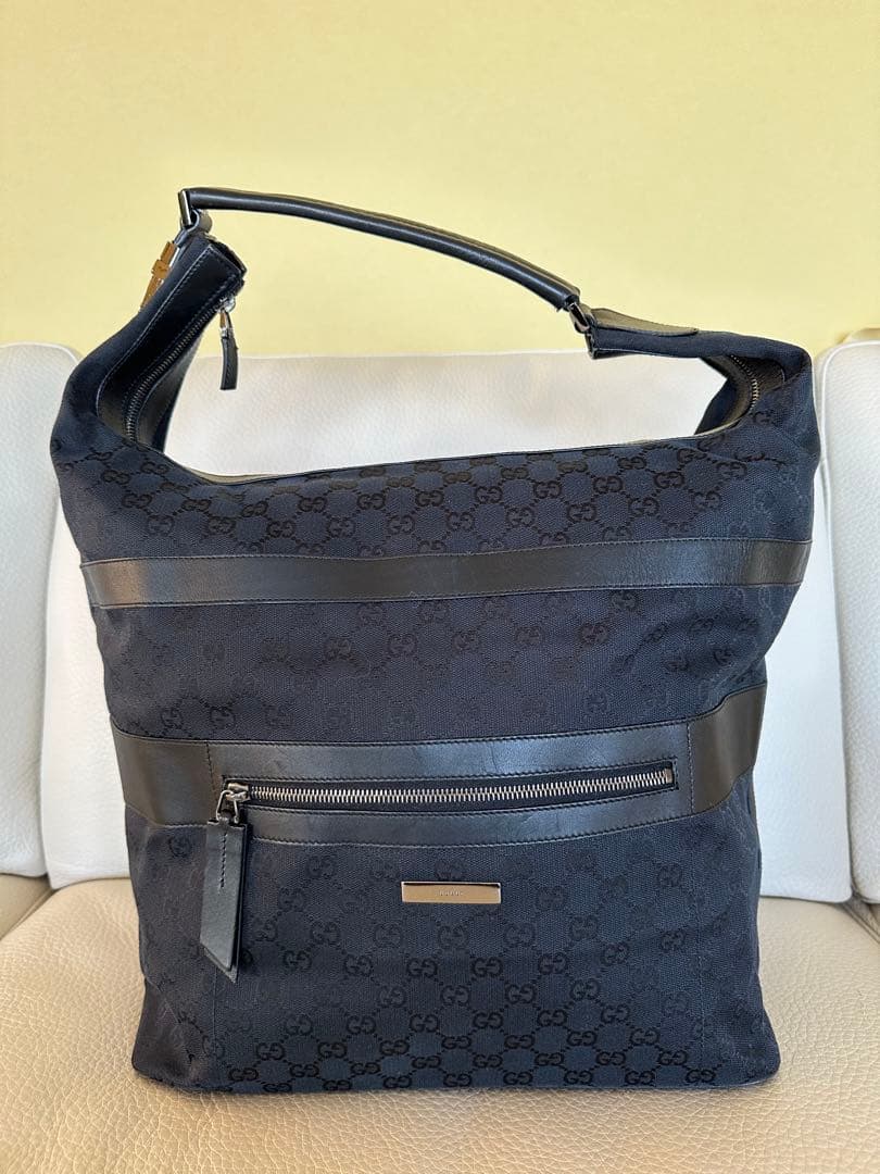 GUCCI グッチ ショルダーバッグ GGキャンバス ブラック 正規品