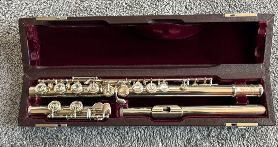 ムラマツ総銀製フルート AD Eメカ付き カバードキー　C足部菅