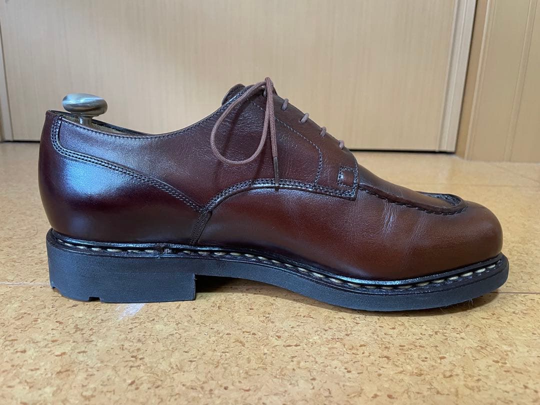 パラブーツ　シャンボード　カフェ　UK8.5 シューツリー付き　良革質