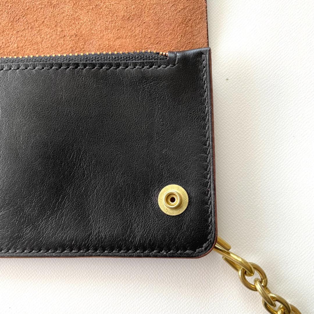 ミドルトラッカーウォレット　ホースハイドレザー　真鍮チェーン　ヴィンテージタロン