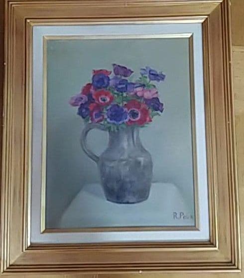 油絵　アネモネ　ローザン　プール