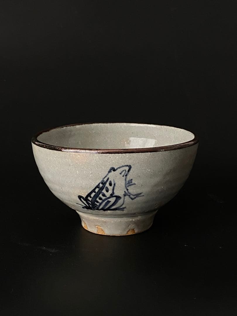 バーナード・リーチ 茶碗（カエルのモチーフ）