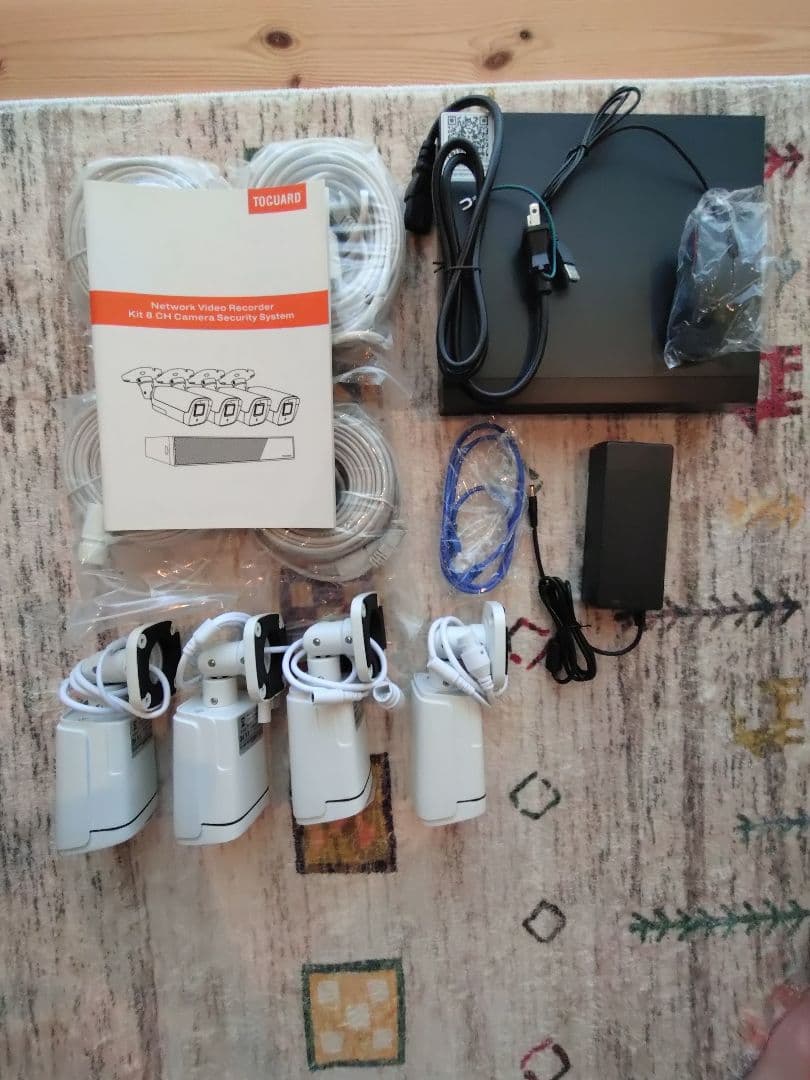 500万画素　POE防犯カメラ　４台セット