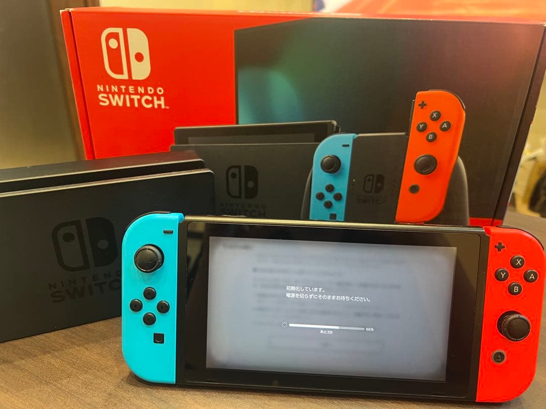 Nintendo Switch 本体 青/赤 Joy-Con付き　SD付き