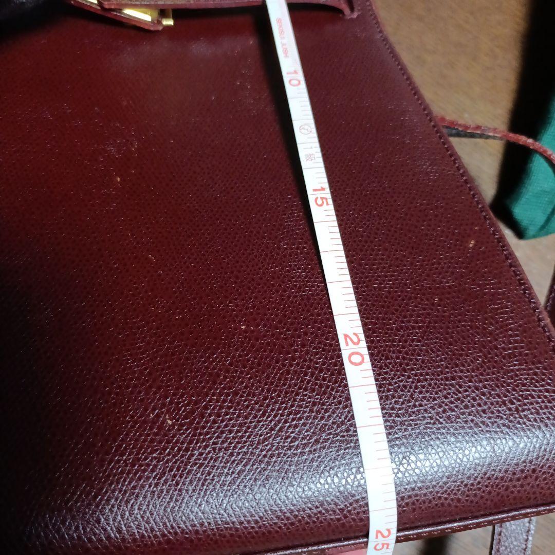 バーガンディ レザー ショルダーバッグゴールド金具