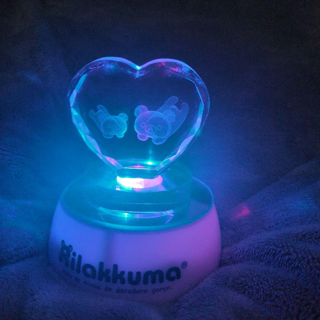 リラックマ ハート型クリスタル　LEDライト　箱無し　希少