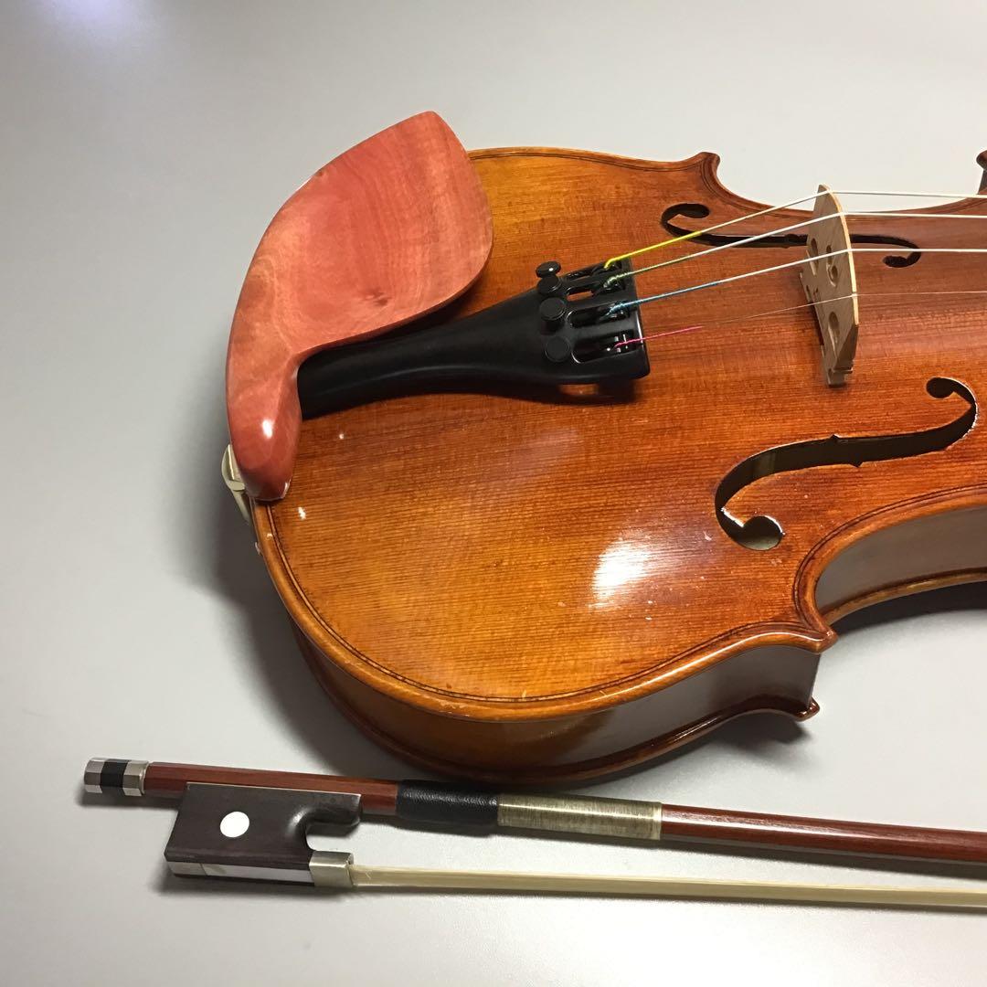 バイオリン顎当て　ピンクアイボリー　ガルネリタイプ