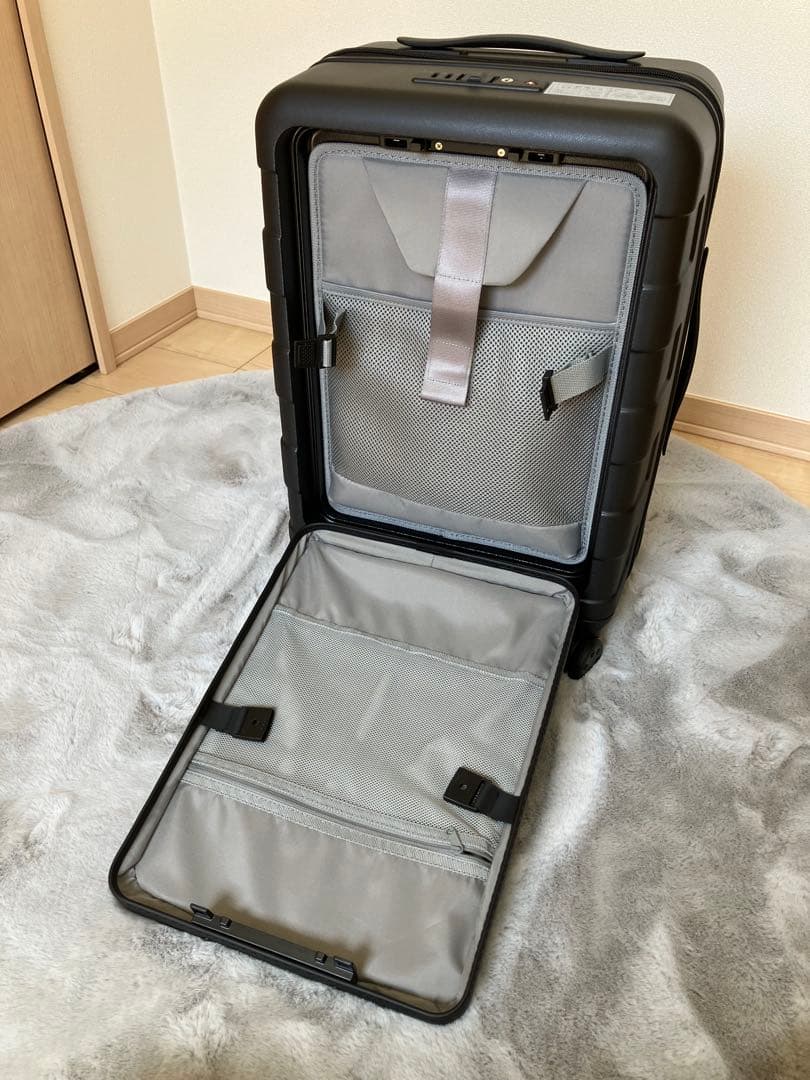 【未使用】無印良品　バーを自由に調節できる　フロントオープンキャリーケース