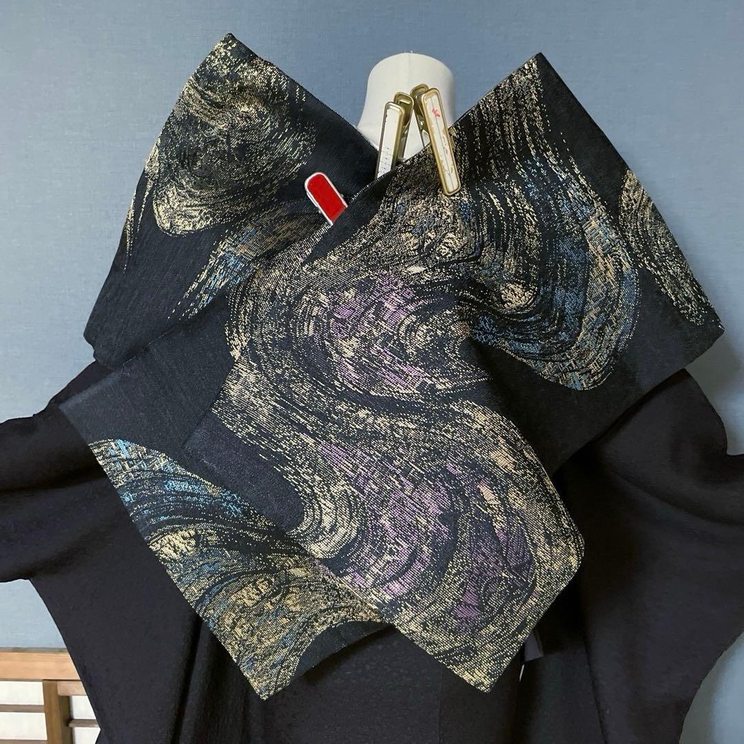 振袖フルセット　手描き友禅　成人式振袖　振袖　裄丈68 コシノブランド　焦茶色