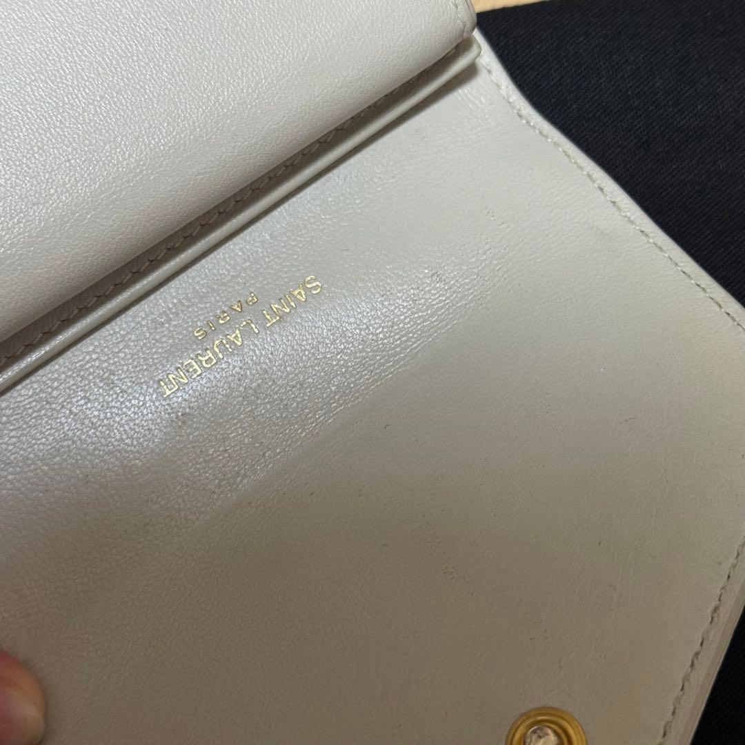 SAINT LAURENT 二つ折り財布 ホワイト