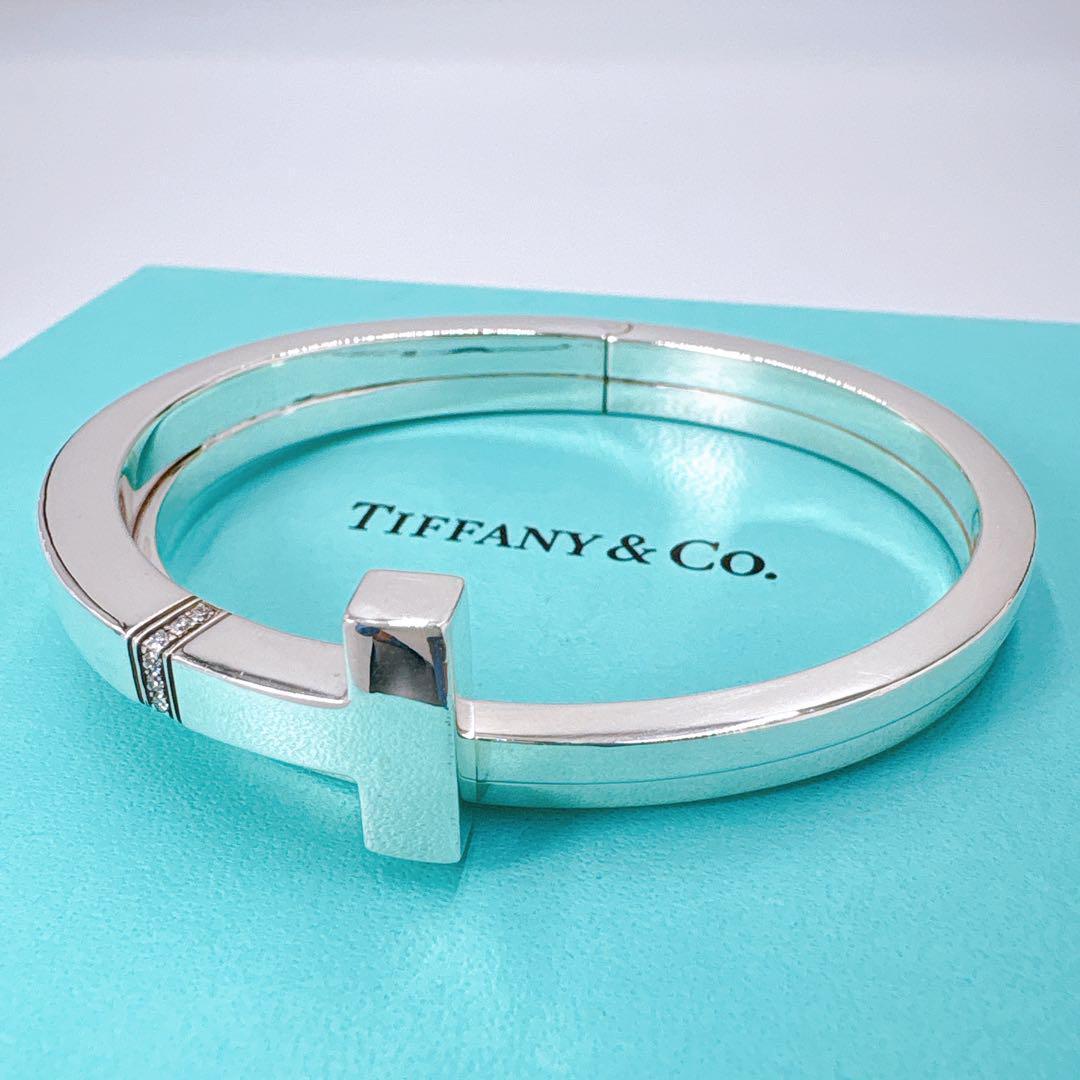 美品レア ティファニー Tスクエア ラップ ブレスレット ダイヤ シルバー925