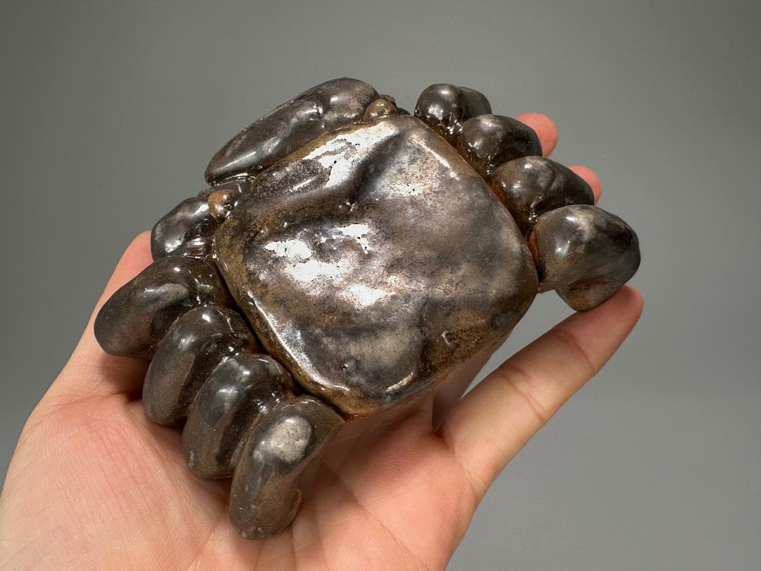 日本美術　香道具　茶道具　蟹形香合　蓋物