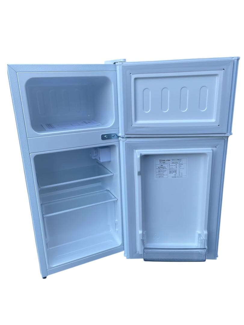 送料無料！最新！ONE STEP コンパクトサイズおしゃれホワイト冷蔵庫！洗濯機