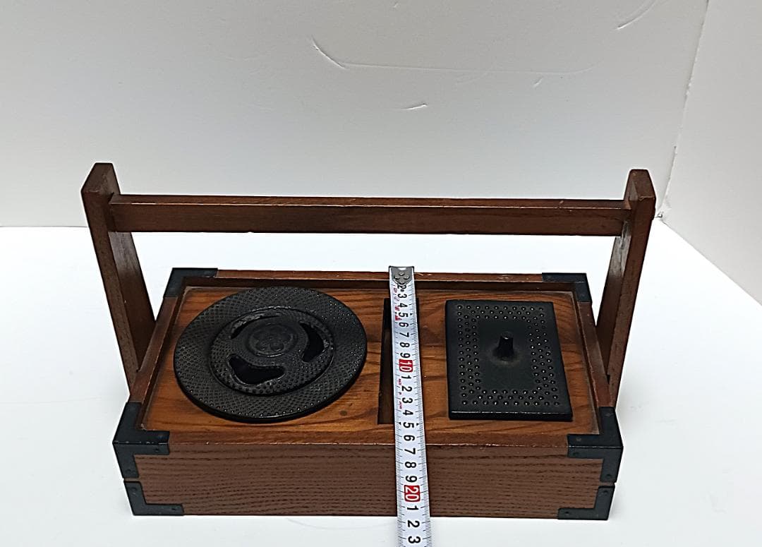 南部鉄器 岩鋳 煙草盆　灰皿　木製　木箱