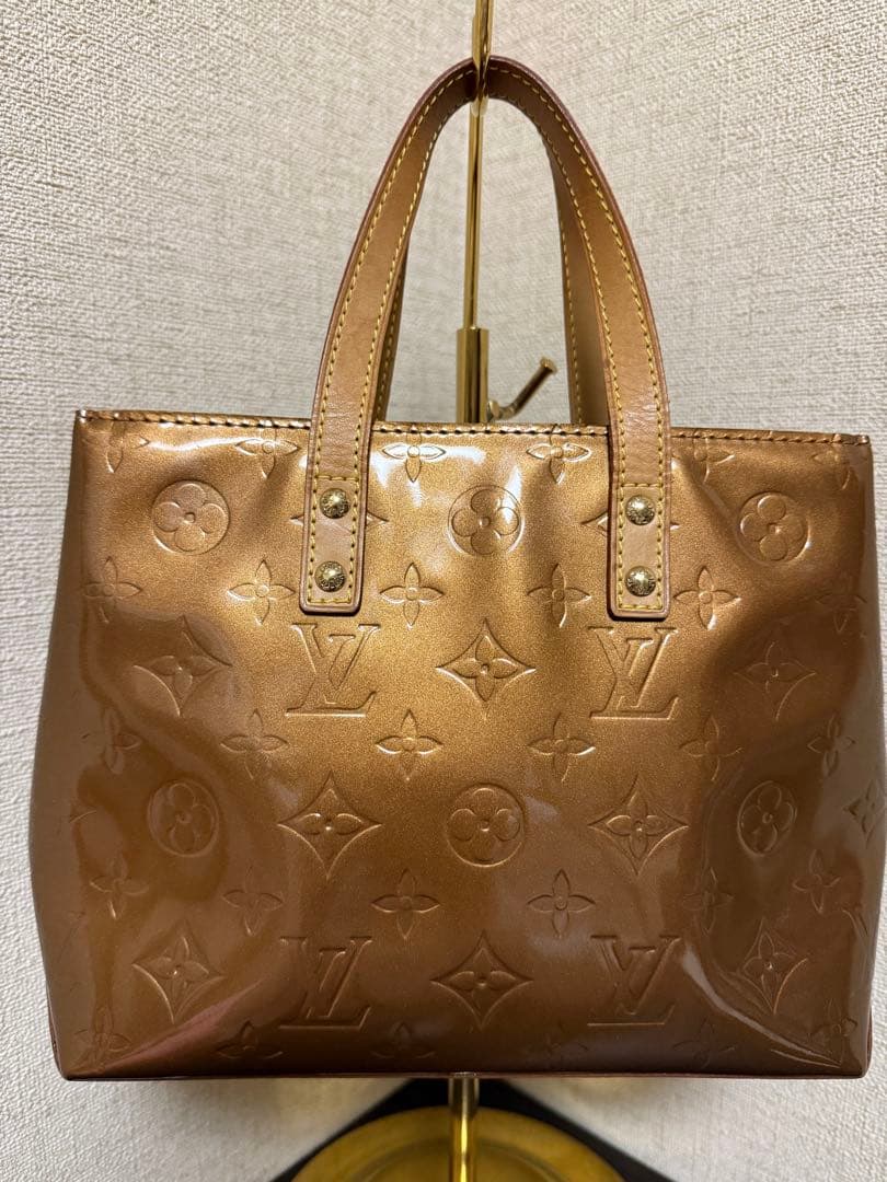 優　片面色移りLouis Vuitton ブロンズ ヴェルニ リードPM