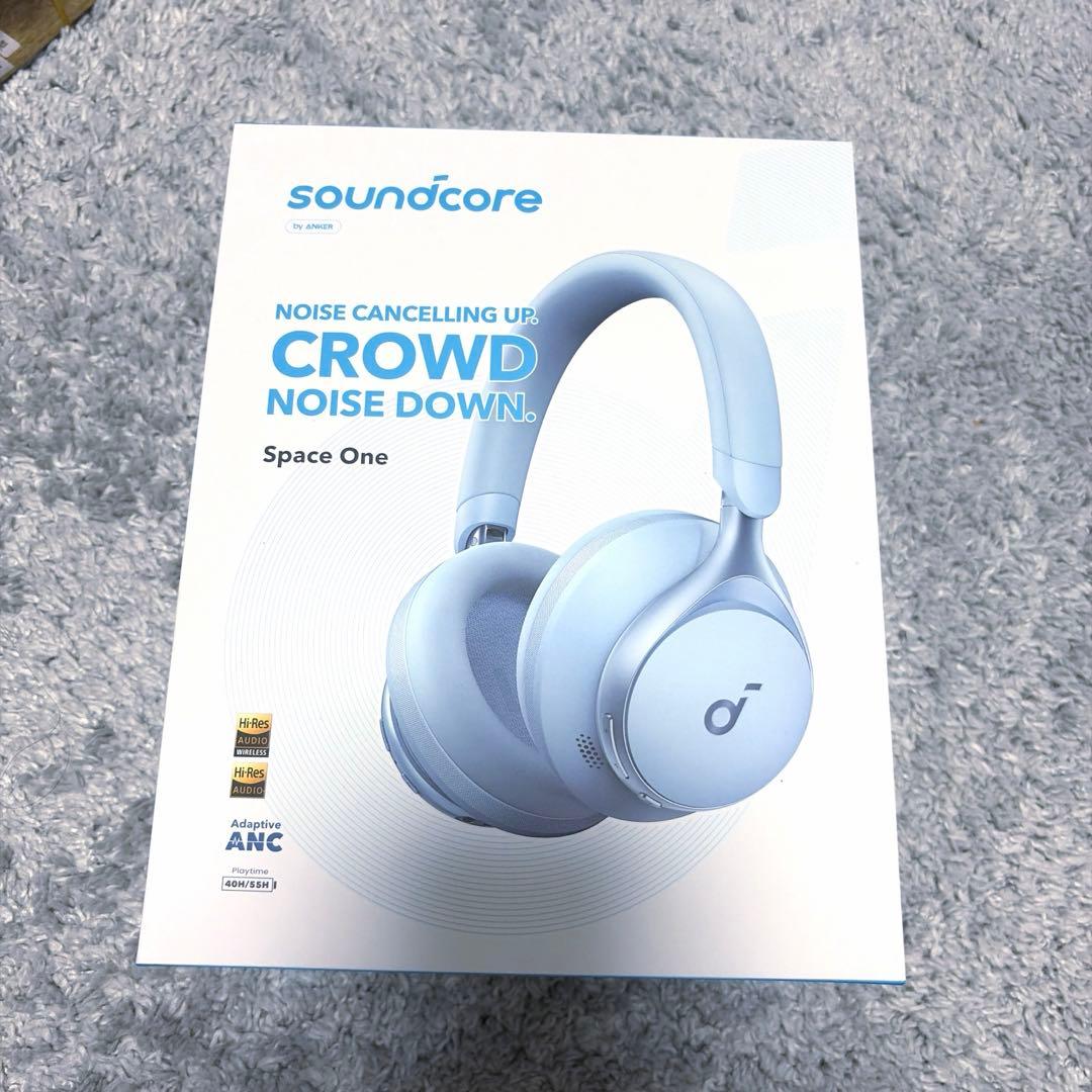 soundcore Space One ワイヤレスヘッドホン ブルー