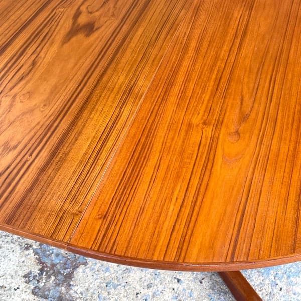 北欧ビンテージ　デンマーク　伸縮ダイニングテーブルテーブル　円形