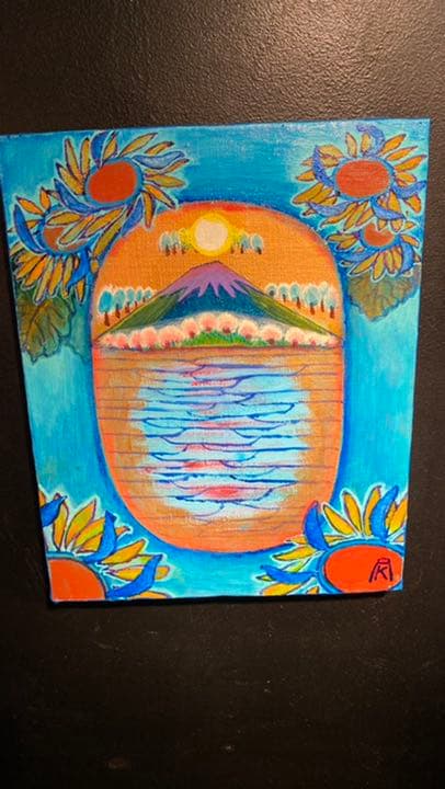 【アクリル画】 商品名 「小判川6」3号額なし　送料無料匿名配送